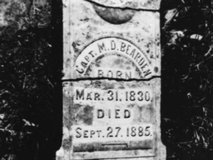Capt. Marcus DeLafayette Bearden gravestone.