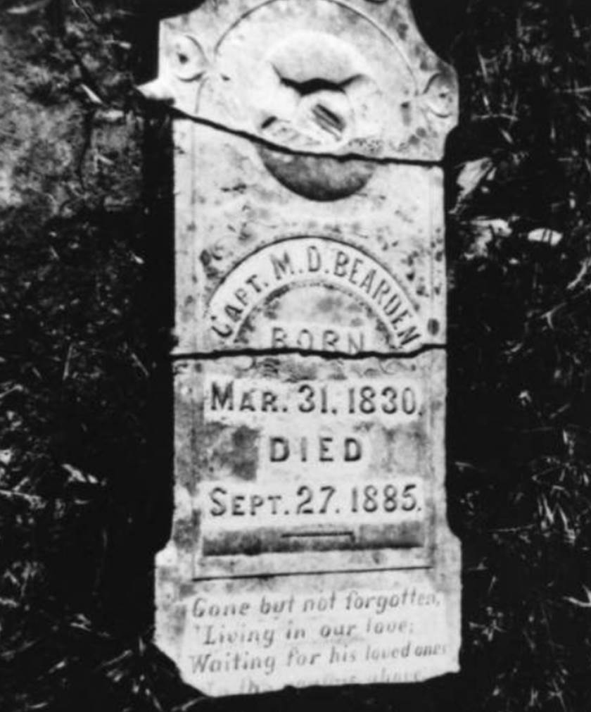 Capt. Marcus DeLafayette Bearden gravestone.