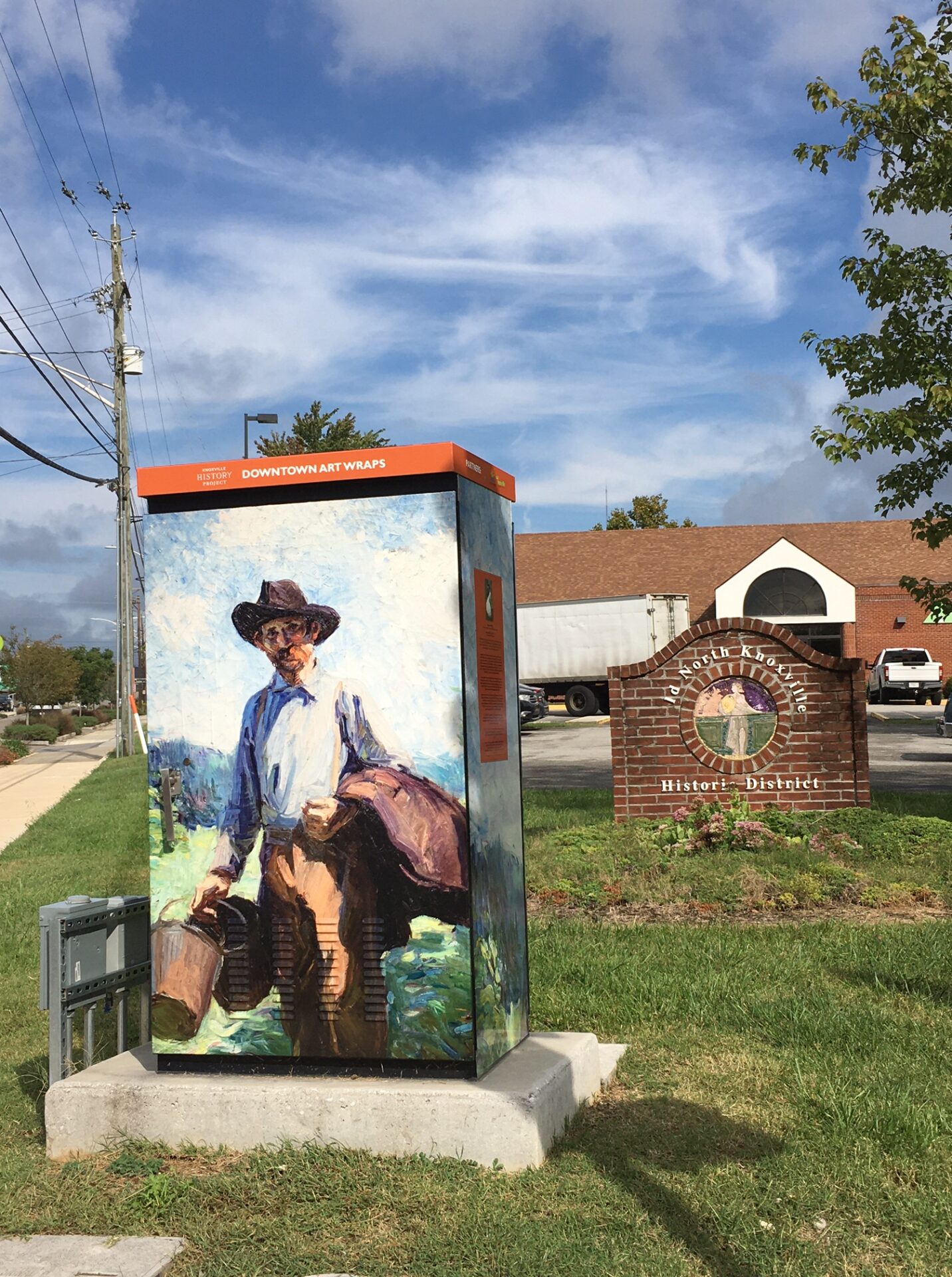 Morning Milking Time by Catherine Wiley at N. Central Street and Broadway. Sponsored by Deborah Franklin.