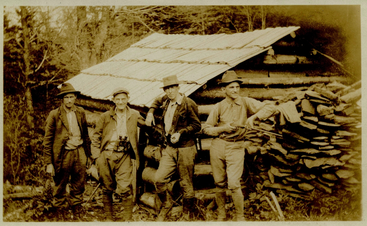 1924 Birding Expedition in the Smokies. Harry Ijams (second from left), Albert Ganier (far right).