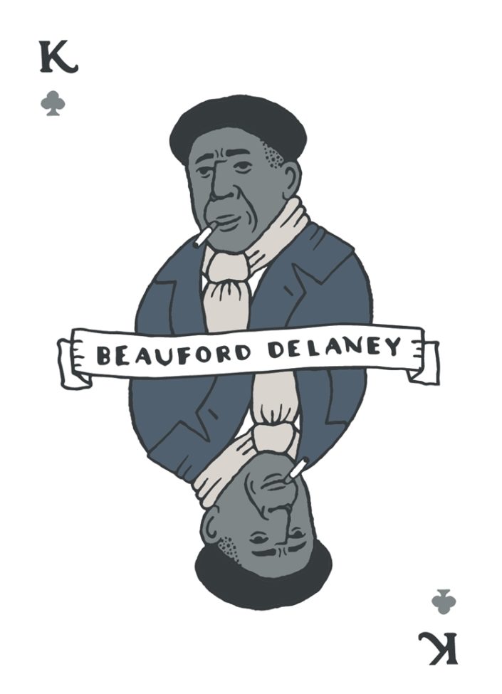 Beauford Delaney, part of a playing card set designed by artist Tara Guin.