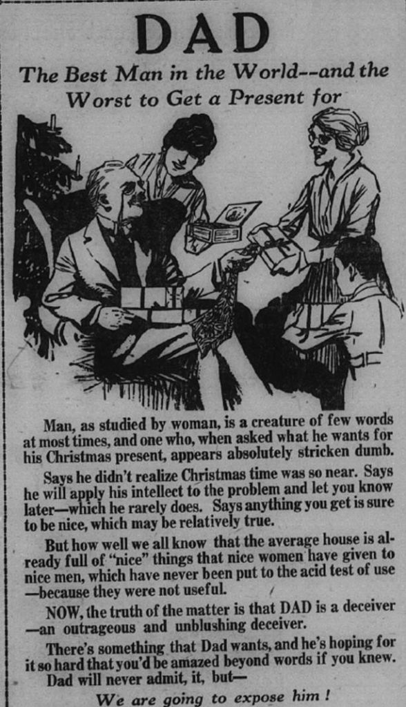 Extract from George's advertisement, Knoxville Journal, December, 1918 (McClung Historical Collection) 