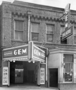 The Gem Theatre on East Vine Ave, a decade later around 1937 (Courtesy McClung Historical Collection)