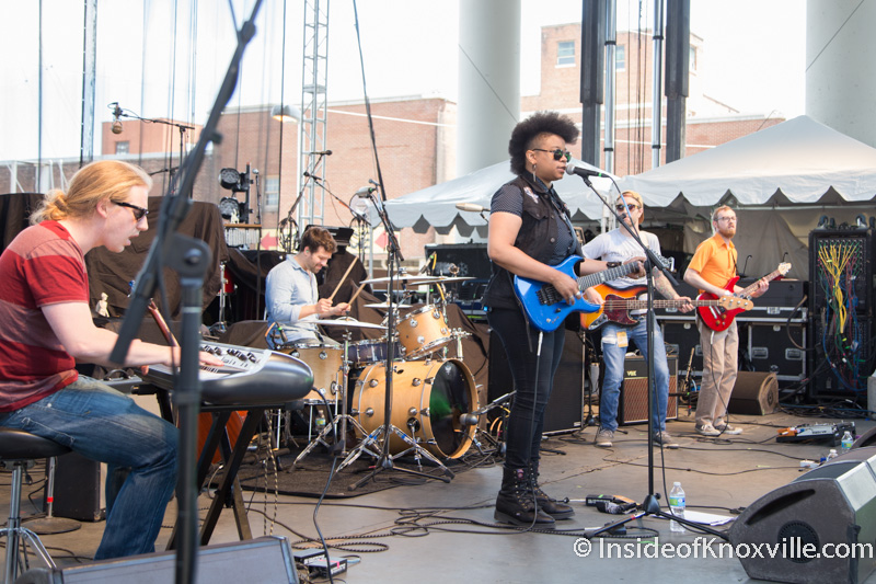 Amythyst Kiah, Rhythm n Blooms, Knoxville, April 2015. (insideofknoxville.com.)