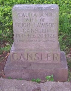 Laura Ann Cansler grave at Freemen's Missionary Cemetery. (FindaGrave.com)