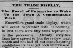 Knoxville Daily Chronicle, August 19, 1885.
