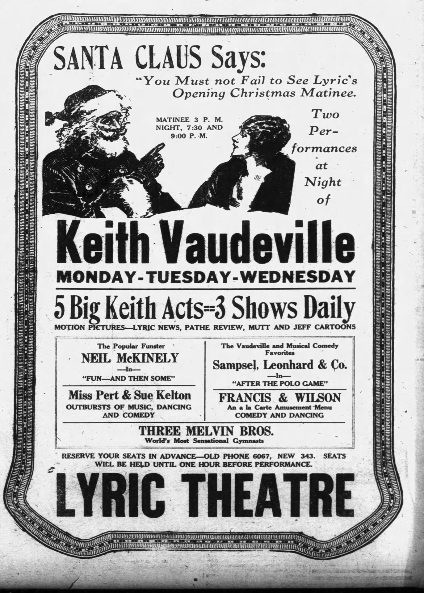 (Knoxville Journal & Tribune, December 24, 1922.) 