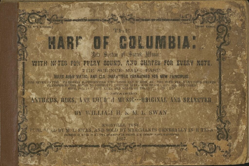 “Harp of Columbia,” 1857. (University of Tennessee Libraries, Digital Collections.)