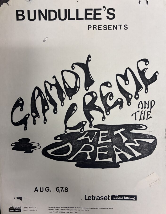 Candy Creme & the Wet Dream, Bundulees, early 1980s. (Raven Records Collection/TAMIS.)